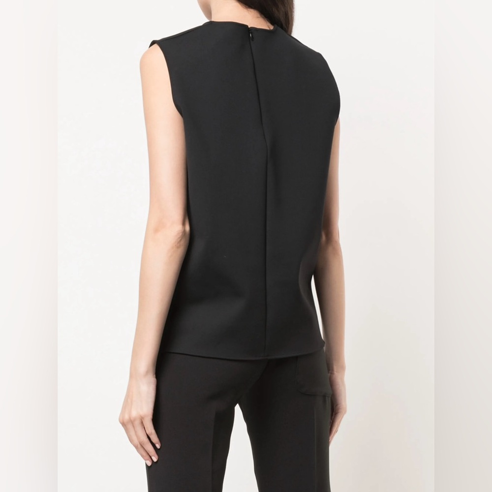 The Row Shellane Black Scuba Sleeveless Crewneck Top - Picture 8 of 9